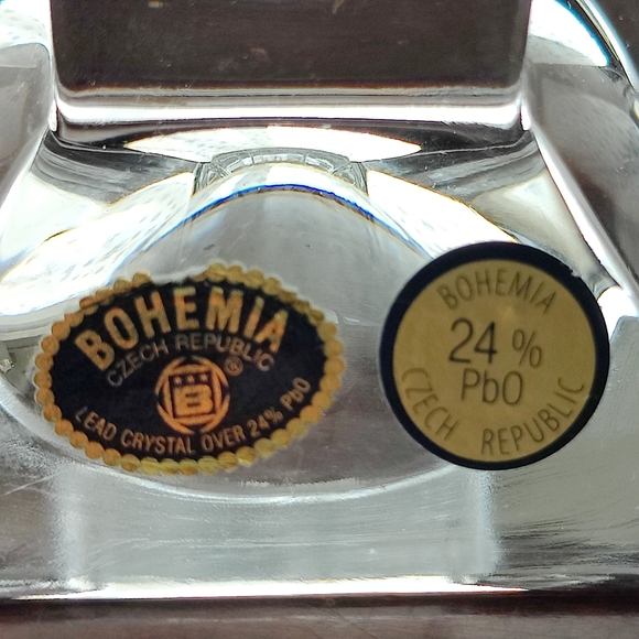 2 Bohemian (Czech Republic) 24% PBO lead crystal candle stick holders - Picture 9 of 16